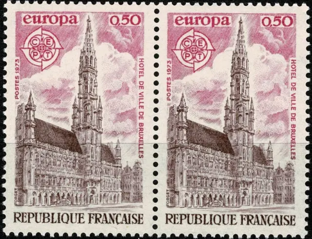 FRANCE 1973 CEPT   EUROPA YT Paire n° 1752 Neuf ★★ luxe / MNH