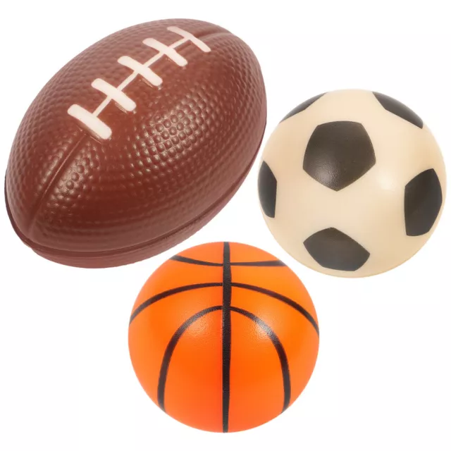 3 pz palline PU giocattolo per bambini giocattolo basket mini calcio