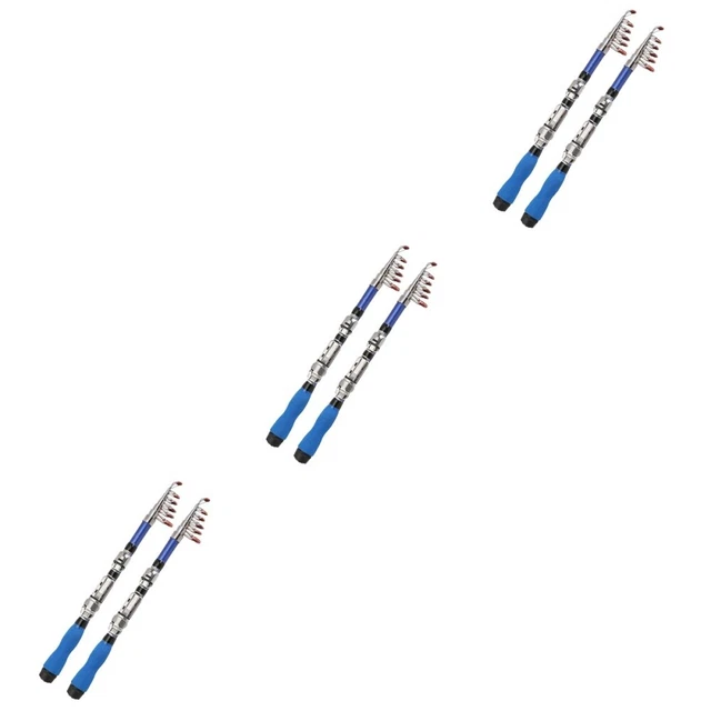 3pcs portables 1,7 m de carbone cannes de pêche télescopique de pêche de pêche