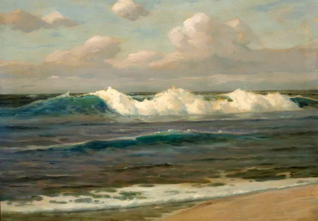 Dream-art Oil painting seascape An Expansive Landscape ocean waves hand painted