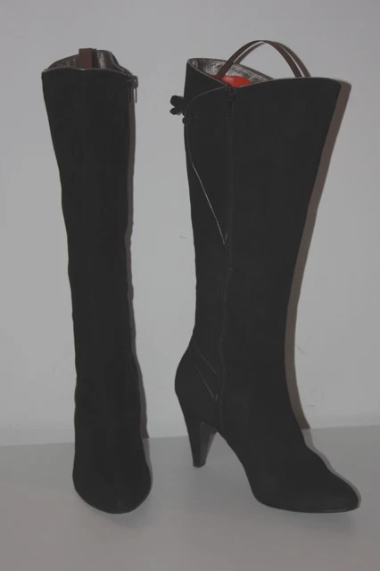 Prudence - Escarpin velours noir talon haut et épais - Talons