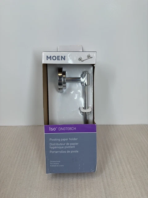 Moen Kingsley Chrome Toilet Paper Holder - Traditional Double Post Pivoting Design, Wall Mounted, Easy Installation