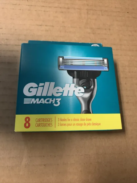 Gillette Mach3 Razor Blade Refills, 8 Cartridges #752