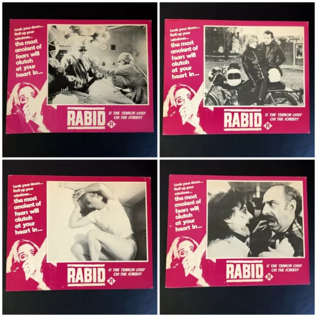 Lot of 4 Vintage Original Australian David Cronenberg RABID 11 x 14 Lobby Cards