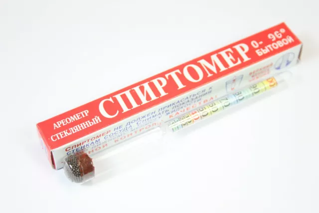 Al-Ambik® Alkoholmeter mit Thermometer 0-100 Vol%
