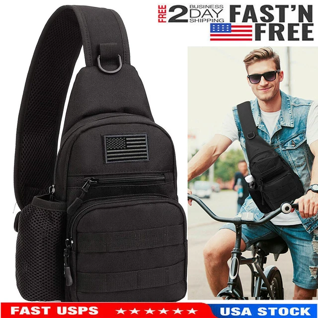 Outdoor Tactical Sling Bag Military MOLLE Crossbody Pack Chest Shoulder Backpack