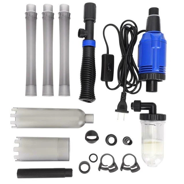 Aspirapolvere Per Acquario 6 In 1 - Pulizia Ghiaia, Cambio Acqua, Filtro, 28W 1700L/H, Kit Completo - Foto 3