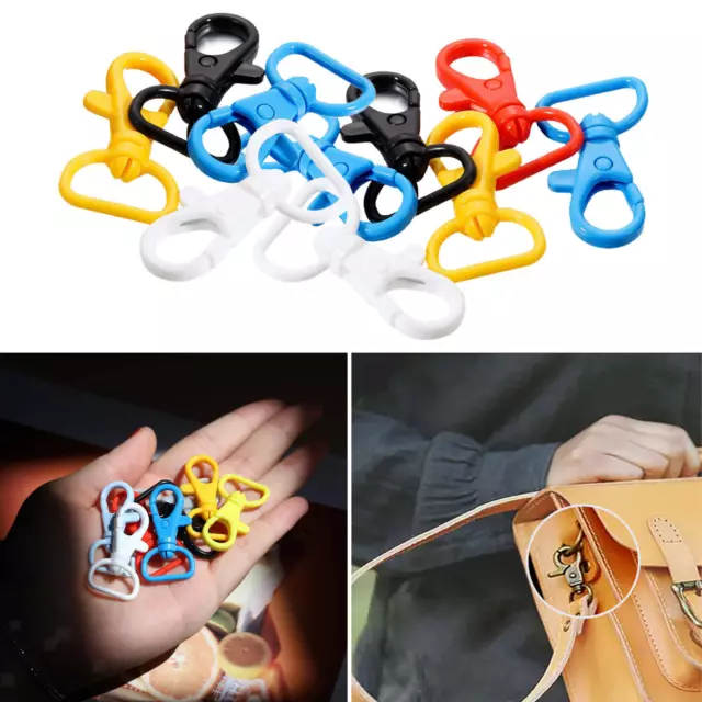 10x Swivel Snap Buckle Jewelry Making Hooks Carabiner Lobster Claw Clasps