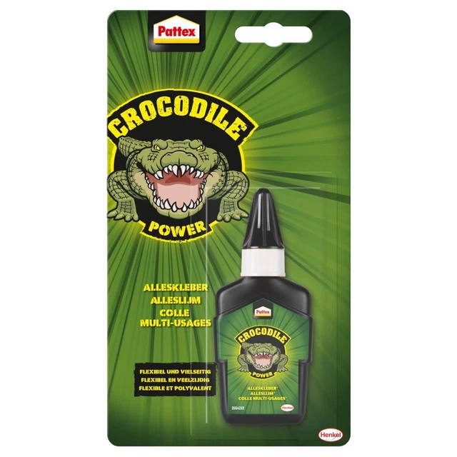 Pattex Cocodrilo Adhesivo Universal, Tarjeta Blister, 50g 2716814