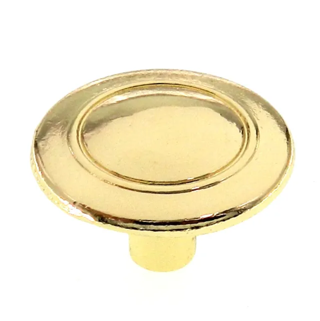 Amerock Allison Polished Brass 1-1/4" Round Cabinet Knob Pull 256PB