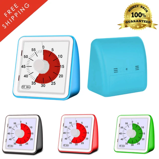 60 MINUTES VISUAL Analog Timer Silent Countdown Clock Time Management