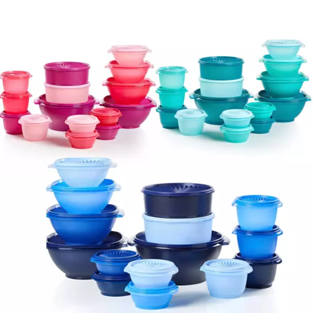 Tupperware Servalier Heritage Get It All In Complete 30 Pc Set - Multiple colors