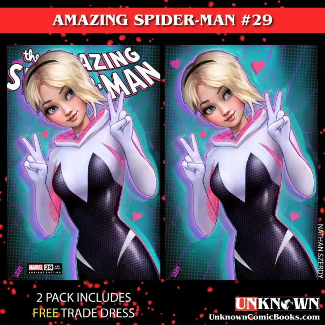 [2 Pack] **Free Trade Dress** Amazing Spider-Man #29 Unknown Comics Nathan Szerd