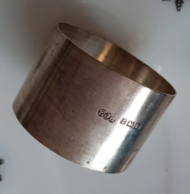 George VI Silver Napkin Ring Hallmark Birmingham 1946