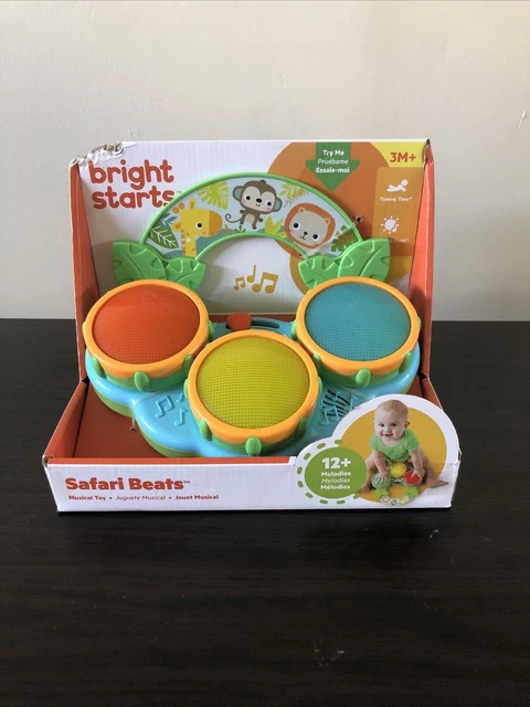 NIP Bright Starts Safari Beats Musical Toy Drum Or Melody Mode Lights