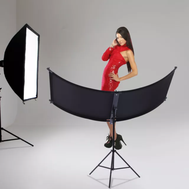 Arclight Curved Lighting Reflector Clamshell Photography Light Reflector US 4in1