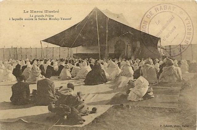 Cpa Maroc La Grande Prayer Du Sultan Moulay Youssef