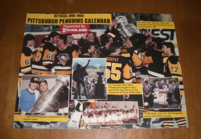 1991-92 Pittsburgh Penguins Foodland Calendar