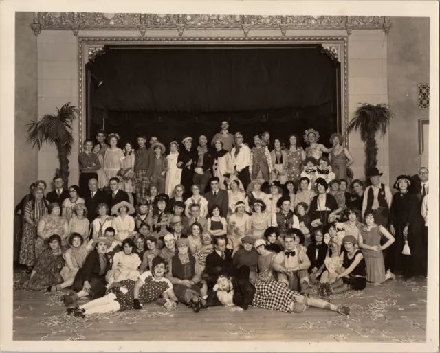 Vintage Photo Large Theater Performance Group in Costume 1940s