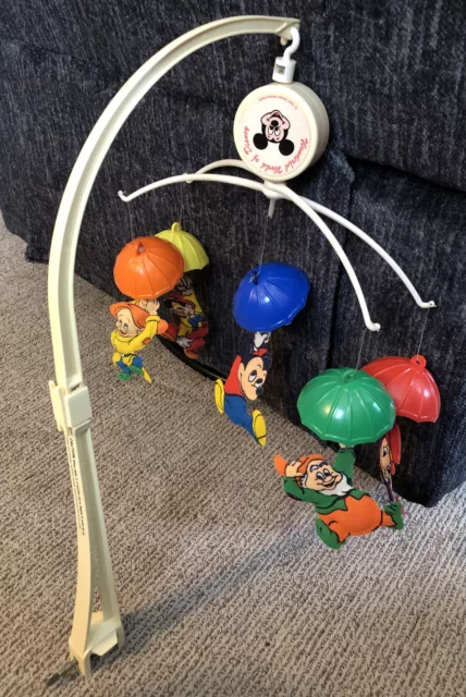 Vintage Wonderful World of Disney Musical Crib Mobile Mickey Mouse Disneyland