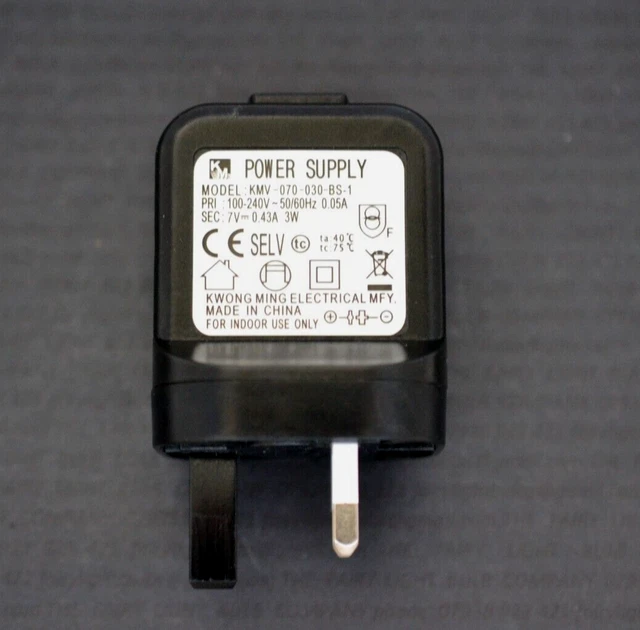 IKEA POWER SUPPLY 7V Dc 0.43A 3W Black Transformer Kmv-070-030-Bs-1 (I ...