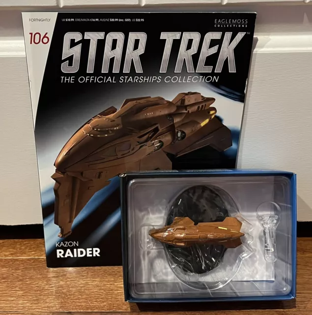 Star Trek Eaglemoss Kazon Raider #106 Starship With Magazine