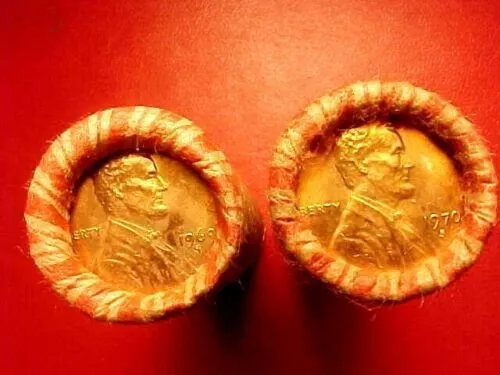 1969-S / 1970-S Obw Lincoln Memorial Penny Rolls Gem+ Bu Cents Uncirculated+ 1969-S / 1970-S Obw Lincoln Memorial Penny Rolls Gem+ Bu Cents Uncirculated+