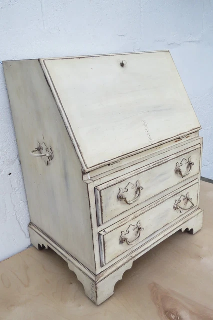 Shabby Chic Painted Distressed Wood Store Sample Mini Kids Secretary Desk 3973