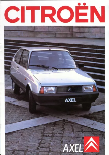 Citroen Axel & 12TRS French market 1987 original sales brochure