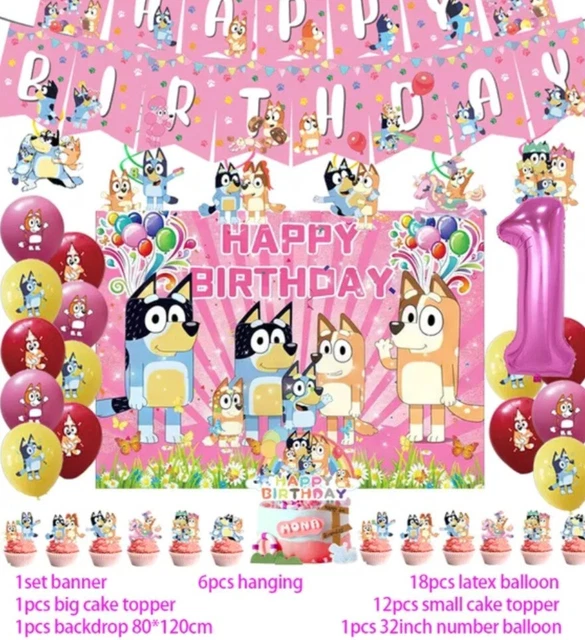 Bluey Birthday party supplies Balloons Bluey and Bingo Birthday Party Decoration