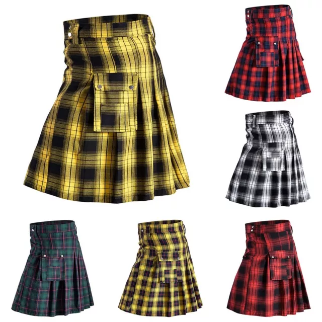 NEW SCOTTISH MENS Kilt Traditional Highland Dress Skirt Kilts Tartan ...