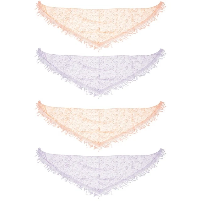 4 pz elegante matrimonio delicato sciarpa con frange