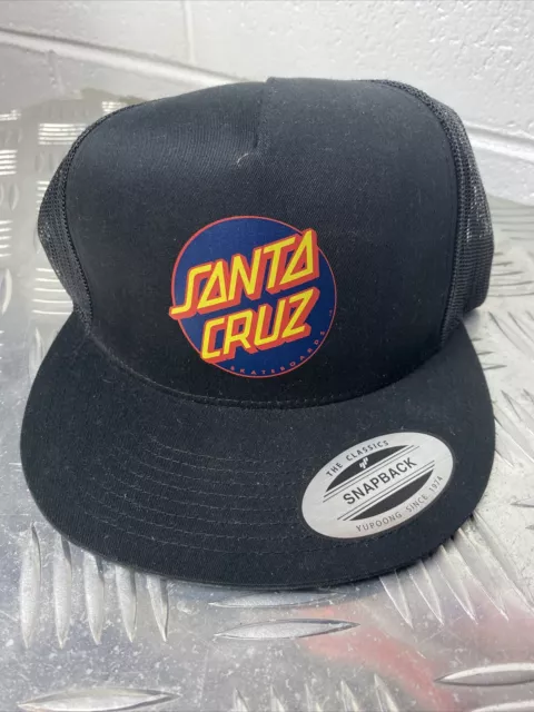 Santa Cruz - The  Classic Snapback - Hat - Black Trucker - Brand New