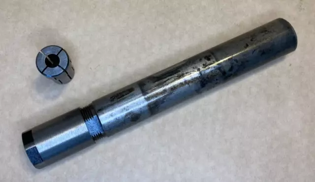 DA100 Collet Chuck Extension Tool Holder 1" Diameter Shank 7.5" Long With Collet