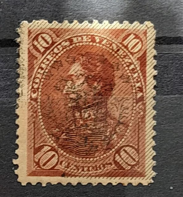 Venezuela 1893 Effigy Of Simon Bolivar Overprinted  10c MH 2FM544