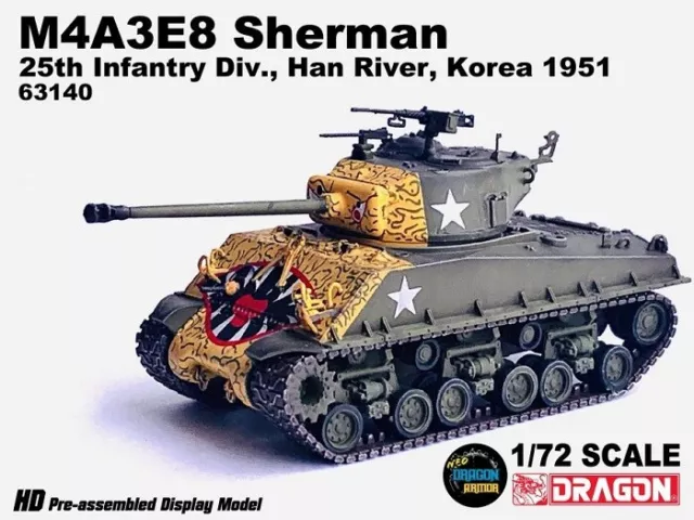 Dragon 63140 - 1:72 M4A3E8 Sherman " Tigre Face 25th Inf - Neuf