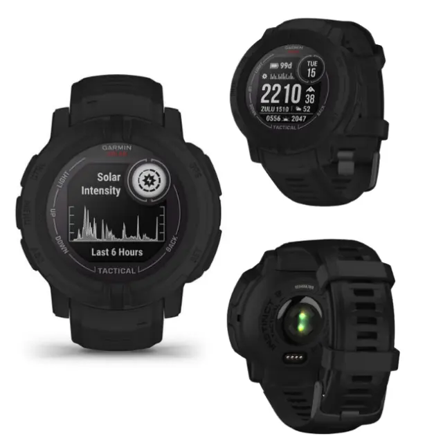 Garmin Instinct 2 Solar Tactical Black Smart GPS Sports Watch 010-02627-03