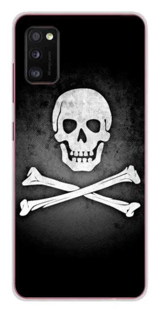 Printed silicone case compatible with Samsung Galaxy A41 Pirate Flag