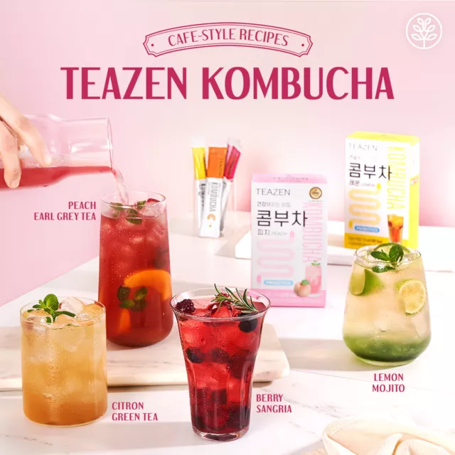 Teazen Kombucha fruit flavour [ 5g * 10T] Prebiotics BTS JUNGKOOK Tea K-Food