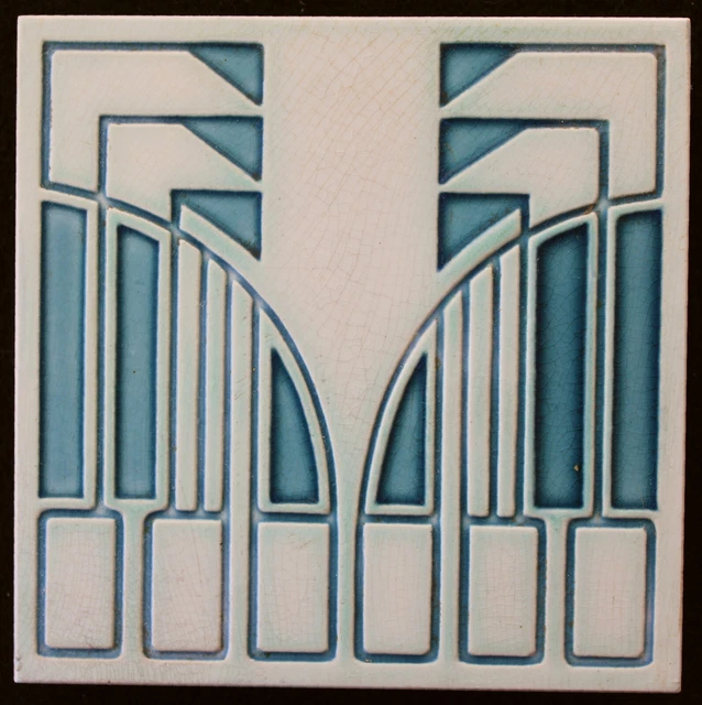 Original  antique Art Nouveau tile C 1900 Villeroy & Boch Germany Behrens