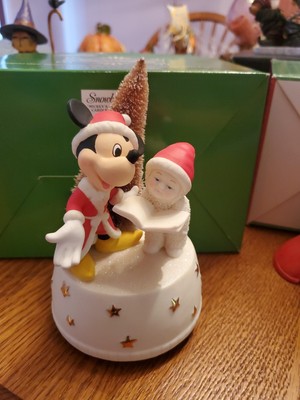 snowbabies with mickey mouse