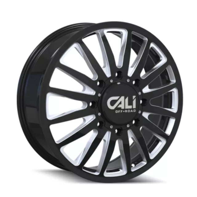 22" Cali Off-Road Summit Dually 22x8.25 Matte Black 8x210 Wheel 115mm Inner Rim