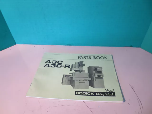 Sodick Fs-A3C Fs-A3C Mark V Parts Manual Book