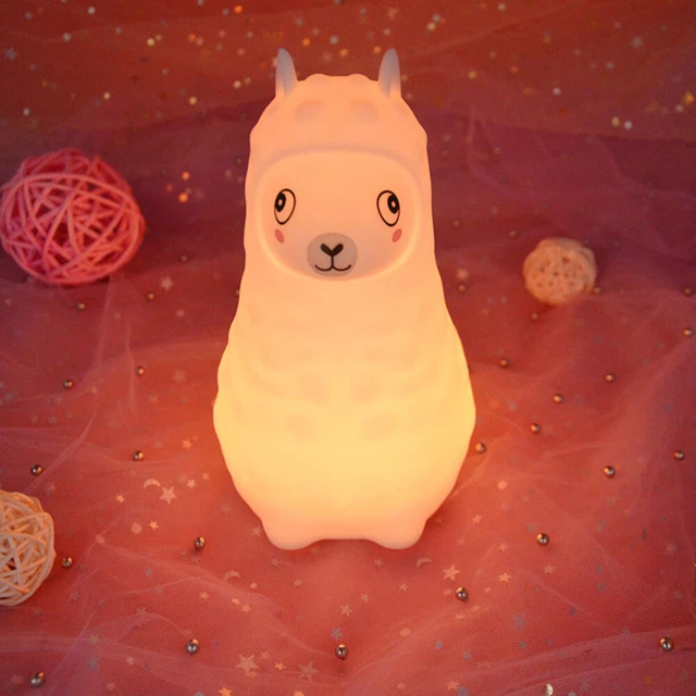 Luz LED Niños Animales Lámpara de Mesa Noche Silicona Cabecera Niño Bebé Decoración