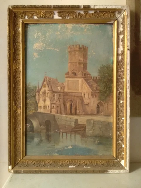 Tableau Ancien De Jésus Signé Hans Zern / Zeroo - 1969 - Technique Tempera - Expressionniste