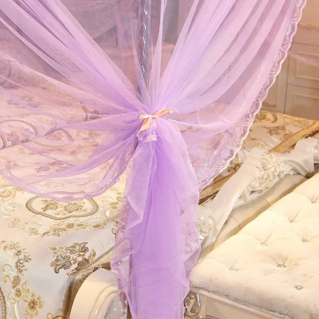 (L)Luxury Princess Four Corner Post Bed Curtain Canopy Netting Mosquito Net SN