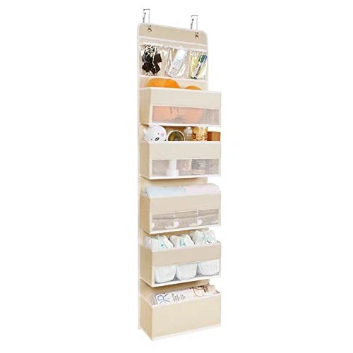 6-Shelf Over Door Hanging Organizer Fabric Door Storage
