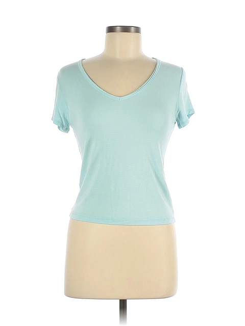 Majestic Paris Women Blue Short Sleeve T-Shirt 8