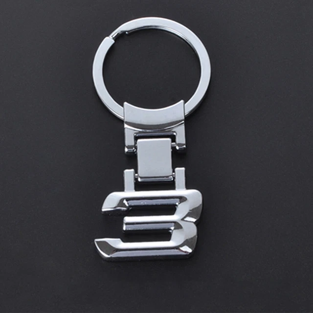 1PCS Car Zinc Alloy material Car Key Holder Ring 3 Series Logo Keychain Keyring