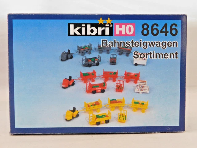 KIBRI 8646 SET: Postwagen - Bahnsteigwagen H0 - UNBEBAUT - UNBENUTZT ...